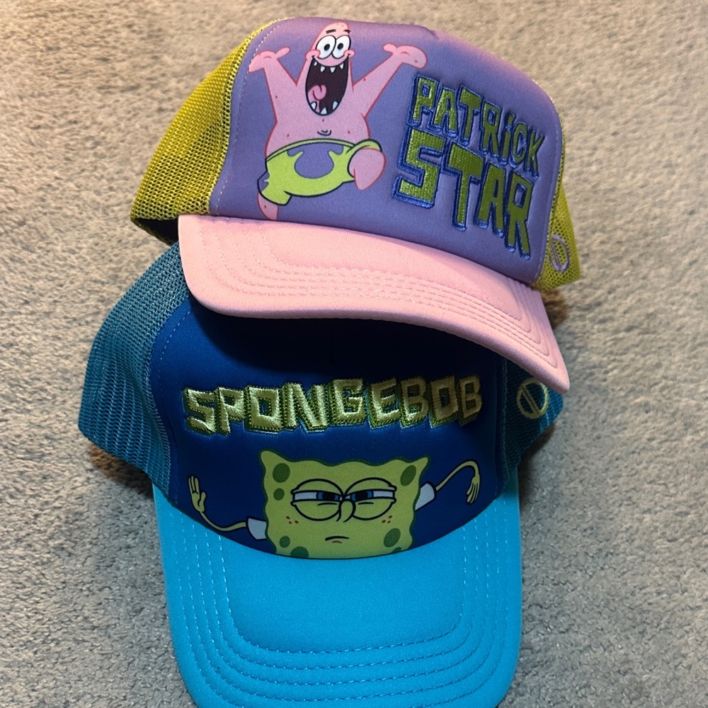 SpongeBob and Patrick Star ODD brand Trucker Hats set of 2